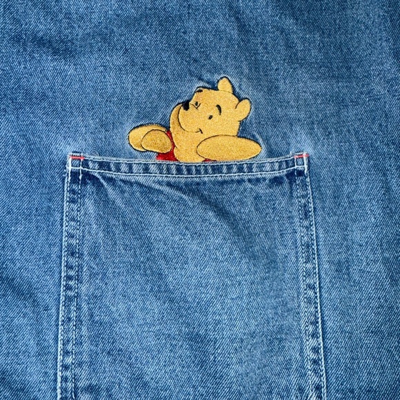 Vintage Denim Pooh (Disney) Sleeveless Dress with Embroidery. - Picture 6 of 11